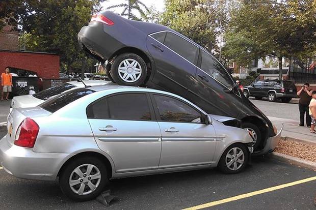 A subpar parking job in Queens.